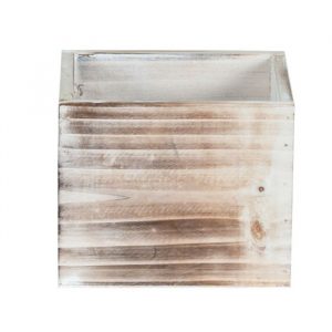 WHITE WASH WOOD BOX/4.75"