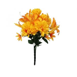 GOLD BALL MUM LILY BUSH x 14 Stems