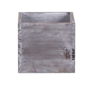 GREY/WHITE WASH WOOD BOX/4.75"