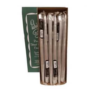 SILVER CANDLE TAPER 12"