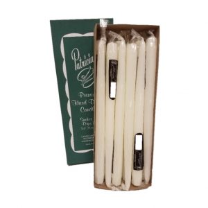 WHITE TAPER CANDLE  12"