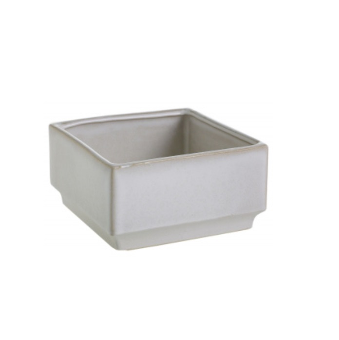WHITE VERGE PLANTER / 6.5"
