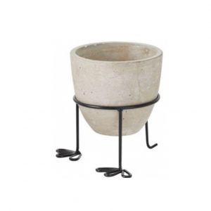GRAY LUCKY FEET POT / 4.5"