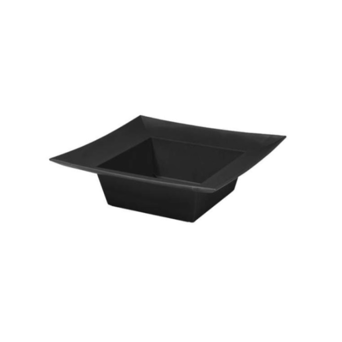 BLACK SQUARE FLARED TRAY  / 5.5"