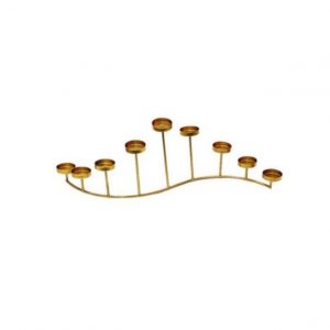 GOLD "S" CURVE CANDLE HOLDER