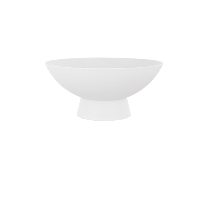 WHITE DEMI FOOTED BOWL / 10"