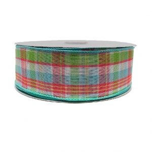 AQUA-FUCH-YLW-WHT BERTIE PLAID/50yd