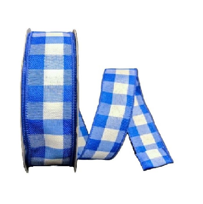 COBALT BLUE/WHITE BUFFALO PLAID/50YDS