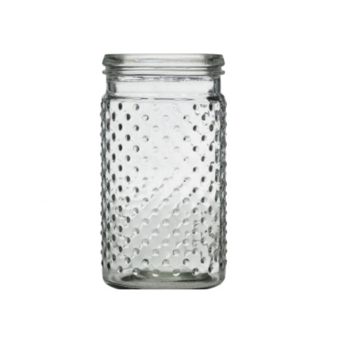 CLEAR HOBNAIL JAR/7.5"