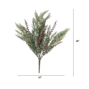 ICED CYPRESS BUSH W/BERRIES