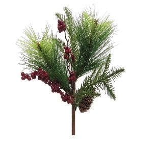 MIXED PINE  CEDAR RED BERRY SPRAY / 16"