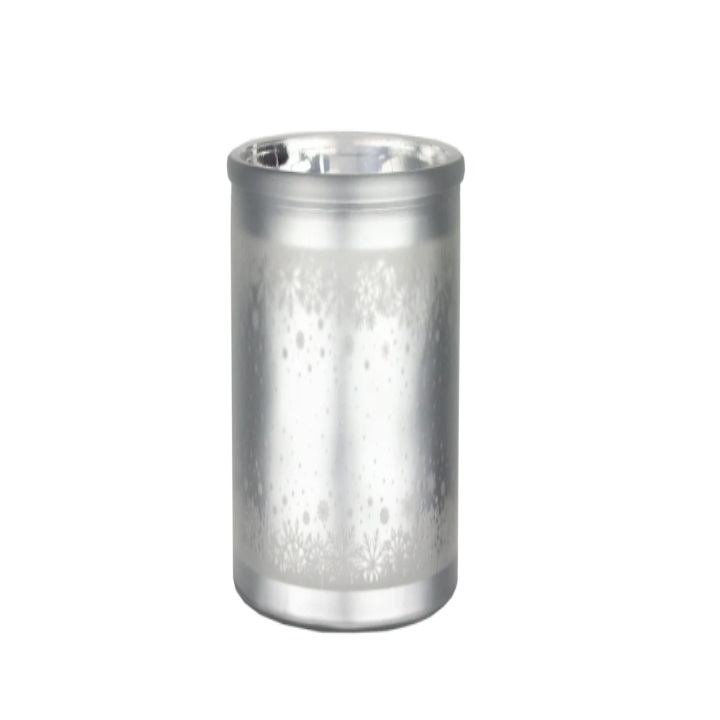 WINTER SNOW CYLINDER VASE/8x4"