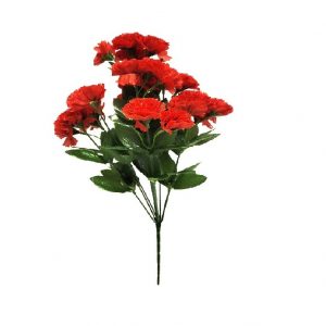 RED MINI CARNATION BUSH x 12 Stems
