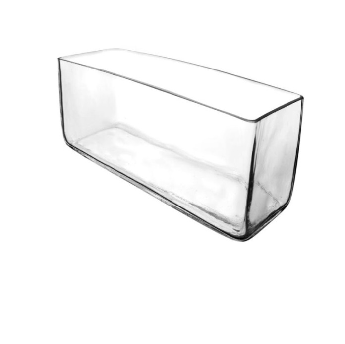 CLEAR RECTANGLAR VASE/  11-3/4"  CASE x 4