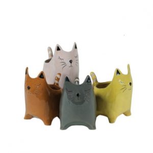 CAT SHAPED POTTERY/ASSORTED