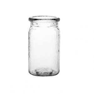 CLEAR VINTAGE HAMMERED JAR/5.5"  CASE x 24