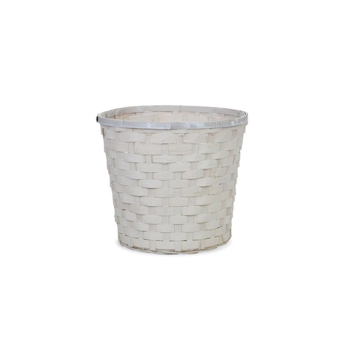 WHITE BAMBOO BASKET/6 "