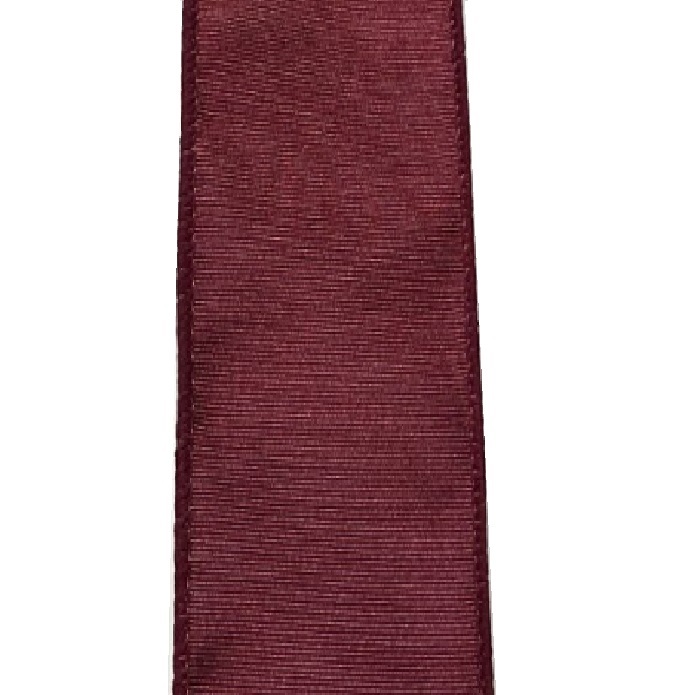 DARK RED RIBBED SATIN/2.5"