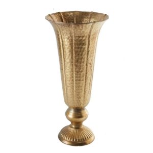 GOLD LITA VASE/ 8"x16.75"