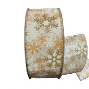 GOLD GLITTER SNOWFLAKES/2.5"