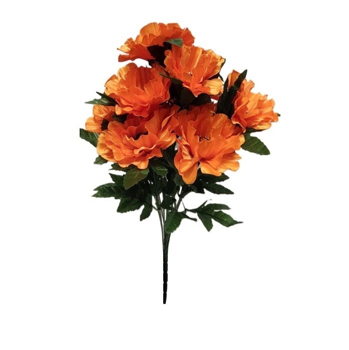 SPRING ORANGE POPPY BUSH x 12 Stems
