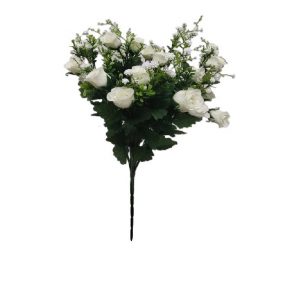 WHITE SWEETHEART ROSE W/GYP BUSH x 24 Stems