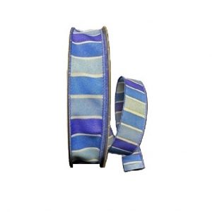 WHITE/LAVENDER/PERIWINKLE WIDE STRIPES/1.5"