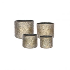 GOLD METAL POTS ASST/SET OF 4