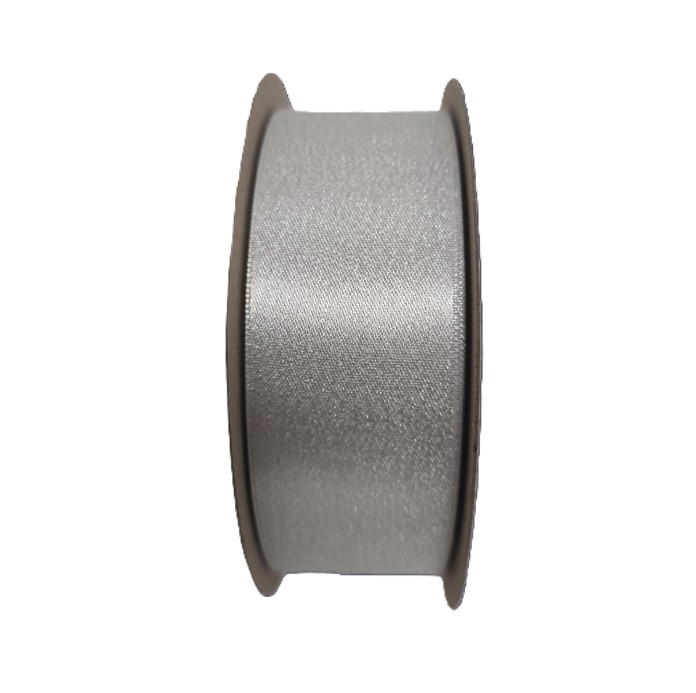 WHITE/SILVER PURL SATIN RIBBON/1.5"
