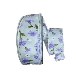 PURPLE FLOWERS IN BLOOM RIBBON/2.5"