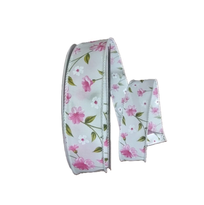 PURPLE FLOWERS IN BLOOM RIBBON/1.5"