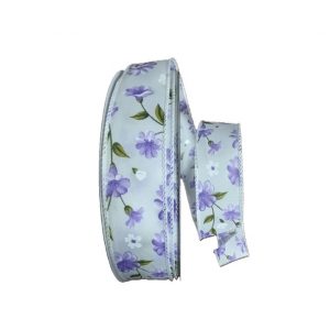 PINK FLOWERS IN BLOOM RIBBON/1.5"