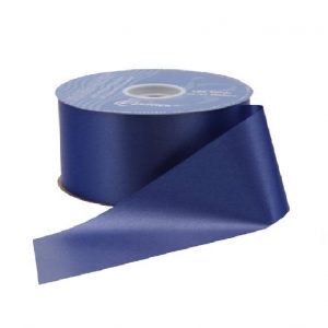 NAVY BLUE FLORASATIN RIBBON/#40