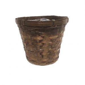 STAINED BAMBOO POT COVER / 6"