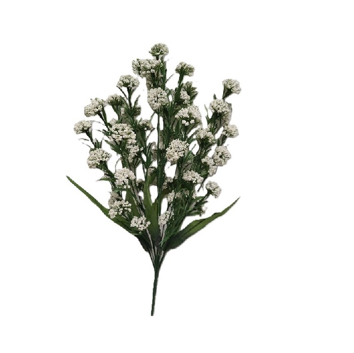 WHITE THISTLE BALL BUSH x 12 Stems /20"