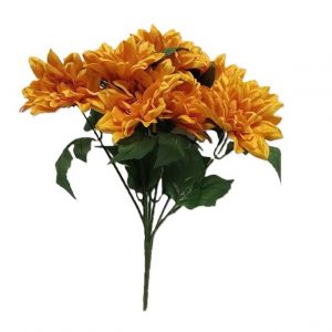 GOLD DAHLIA BUSH x 7 Stems /20"