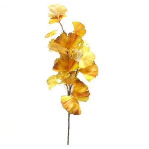 GOLD GINGKO LEAF SPRAY / 30"