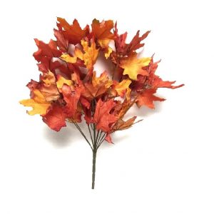 FLAME ORANGE MAPLE LEAF BUSH  x 12 Stems / 20"