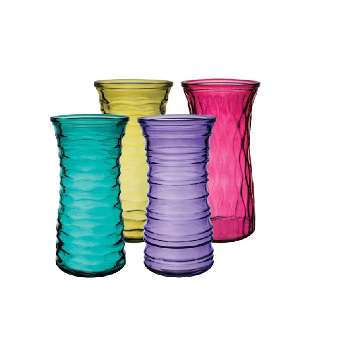 LOLLIPOP ROSE VASE ASST / 9 3/4in